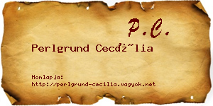 Perlgrund Cecília névjegykártya